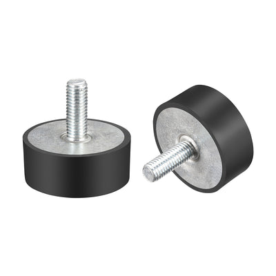 Harfington Thread Rubber Mounts,Vibration Isolators,Cylindrical w Studs  2pcs