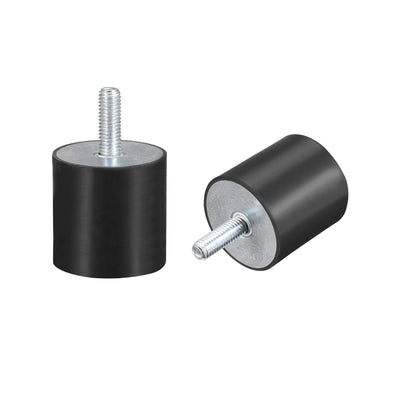 Harfington Thread Rubber Mounts,Vibration Isolators,Cylindrical w Studs  2pcs