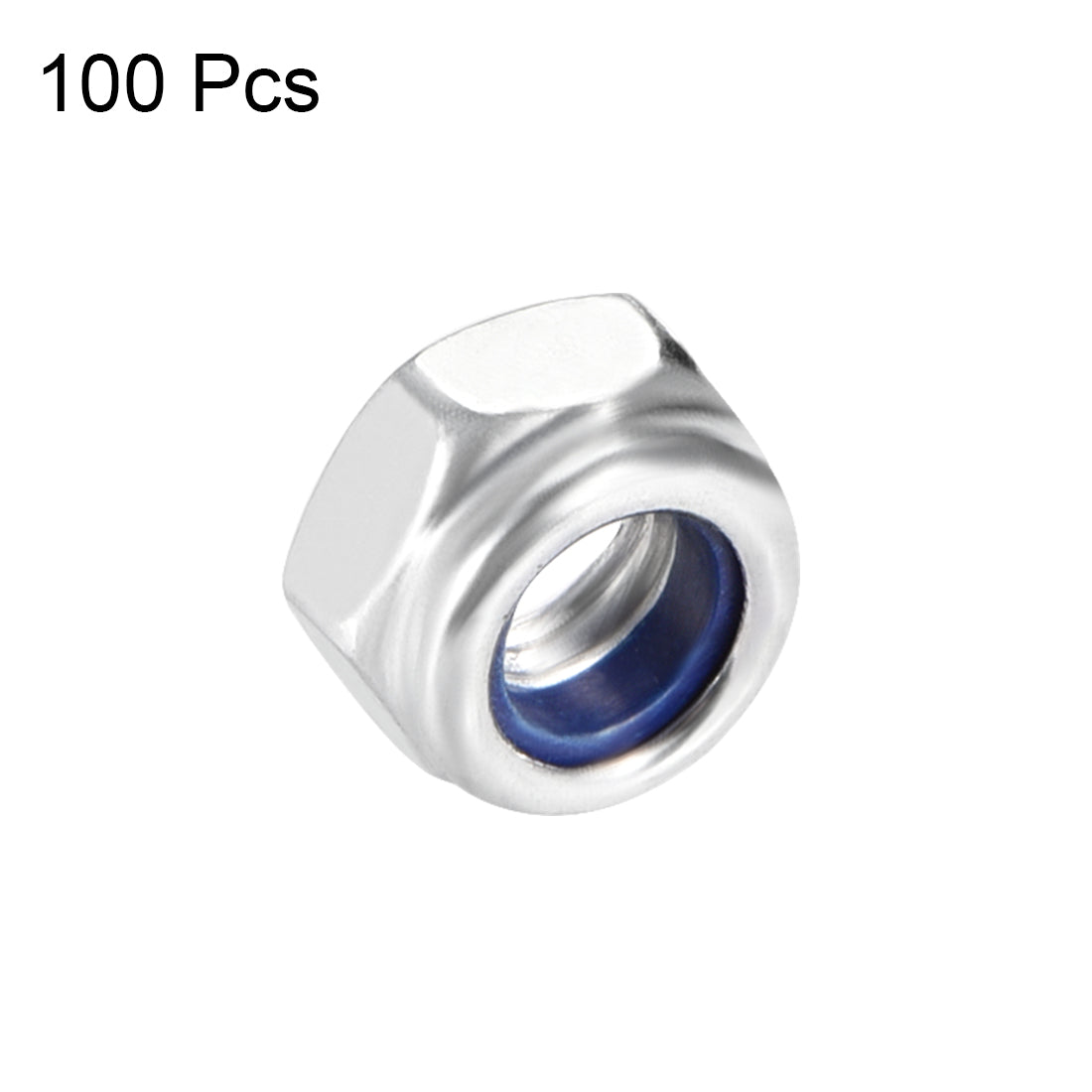 Harfington Carbon Steel White Zinc Plated Hex Lock Nuts