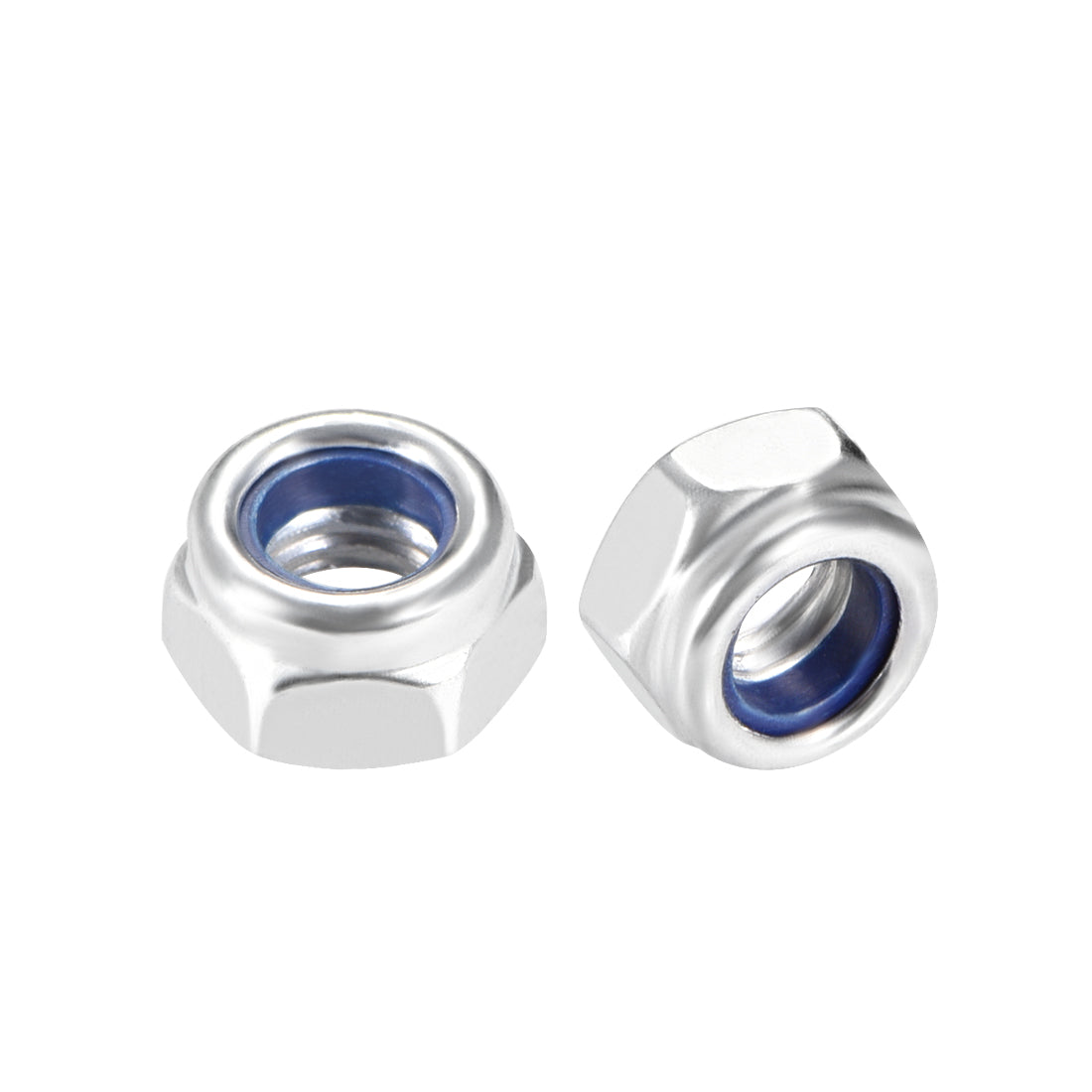 Harfington Carbon Steel White Zinc Plated Hex Lock Nuts