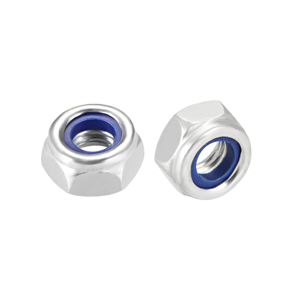 Harfington Carbon Steel White Zinc Plated Hex Lock Nuts