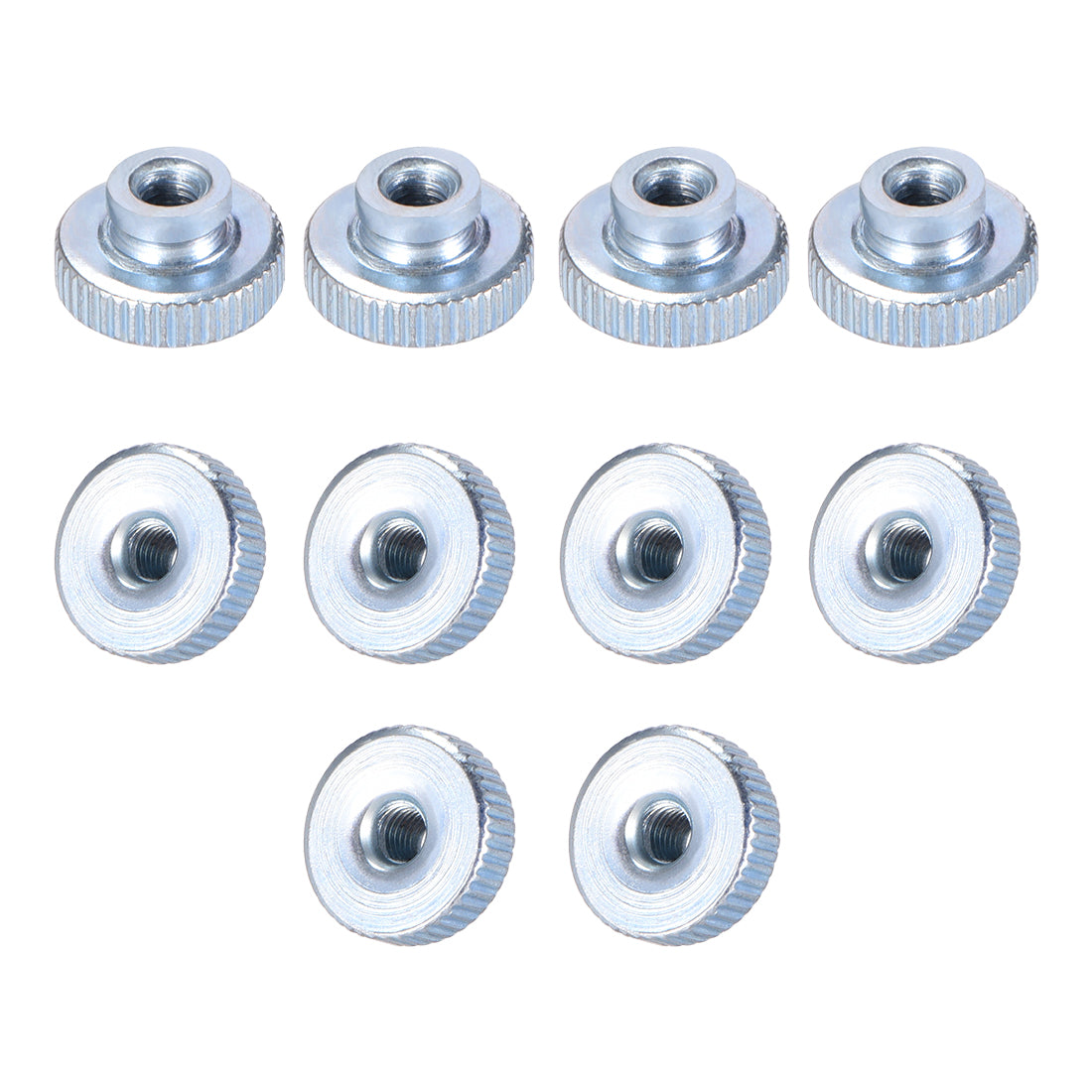 Harfington Knurled Thumb Nuts - M3 Round Knobs with , Zinc Plating - 10 Pcs