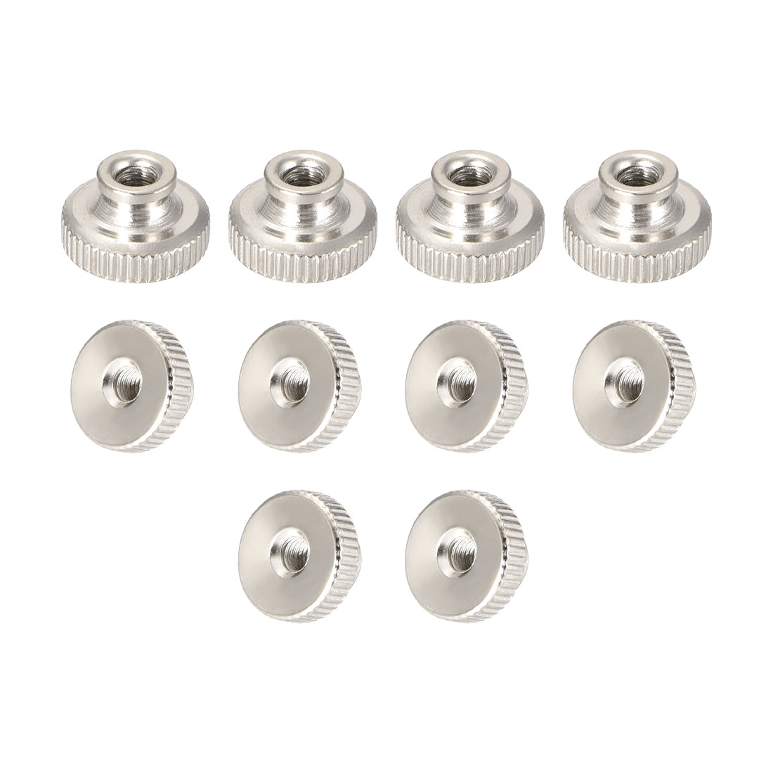 Harfington Knurled Thumb Nuts, M3 Round Knobs with , Nickel Plating, 10 Pcs