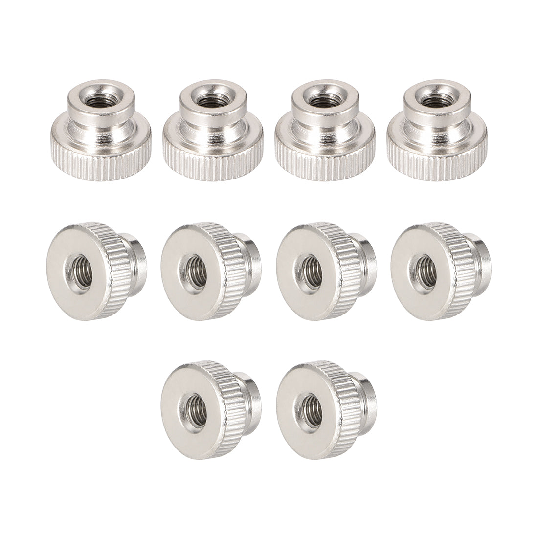 Harfington Knurled Thumb Nuts, M4 Round Knobs with , Nickel Plating, 10 Pcs