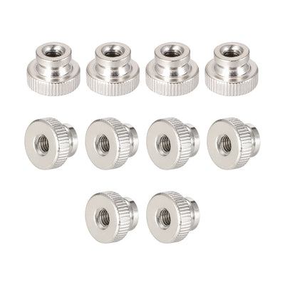 Harfington Knurled Thumb Nuts, M4 Round Knobs with , Nickel Plating, 10 Pcs