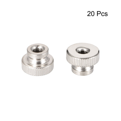 Harfington Knurled Thumb Nuts,  Round Knobs with , Nickel Plating, 20 Pcs