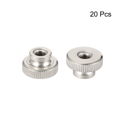 Harfington Knurled Thumb Nuts,  Round Knobs with , Nickel Plating, 20 Pcs