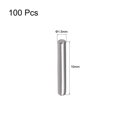 Harfington 100Pcs Dowel Pin 304 Stainless Steel Shelf Support Pin Fasten Elements Silver Tone