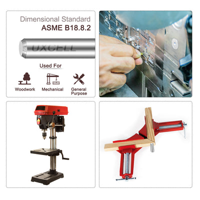 Harfington 100Pcs Dowel Pin 304 Stainless Steel Shelf Support Pin Fasten Elements Silver Tone