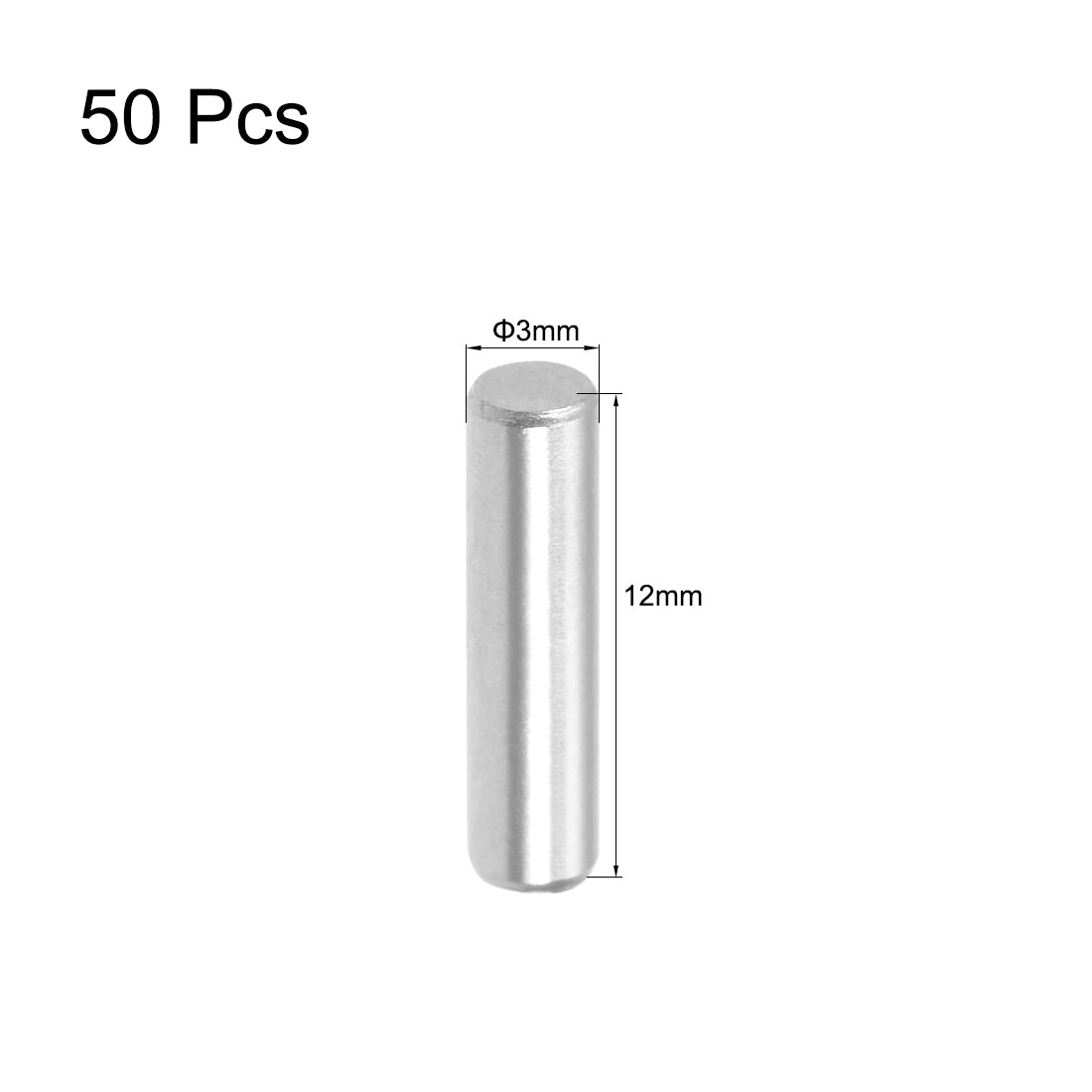 Harfington Dowel Pin 304 Stainless Steel Shelf Support Pin Silver Tone