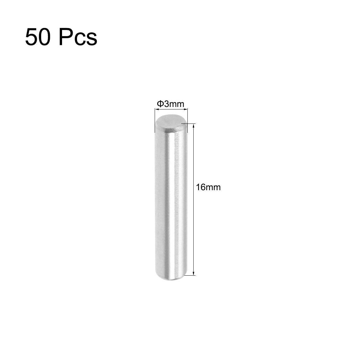 Harfington Dowel Pin 304 Stainless Steel Shelf Support Pin Silver Tone