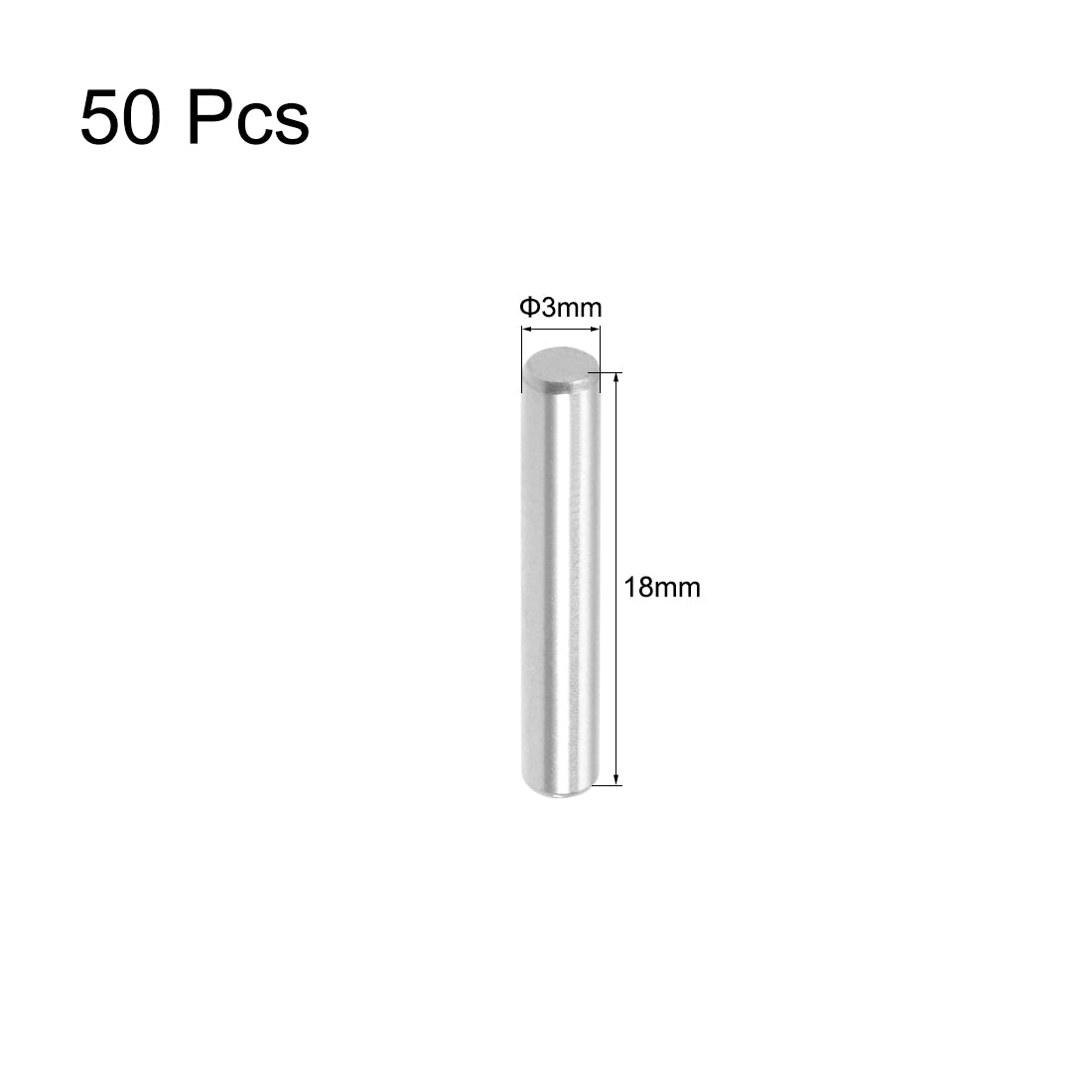 Harfington Dowel Pin 304 Stainless Steel Shelf Support Pin Silver Tone