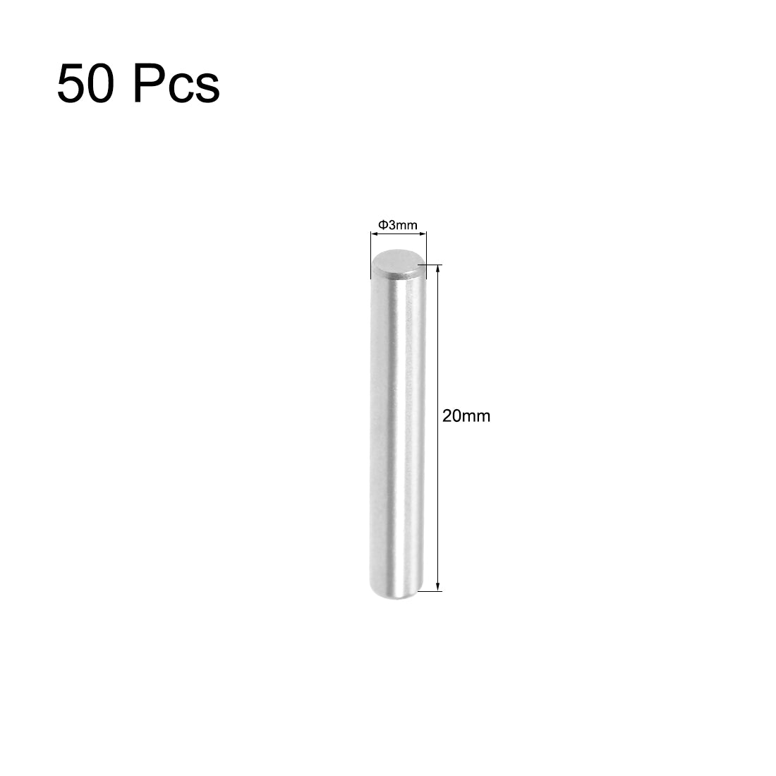 Harfington Dowel Pin 304 Stainless Steel Shelf Support Pin Silver Tone