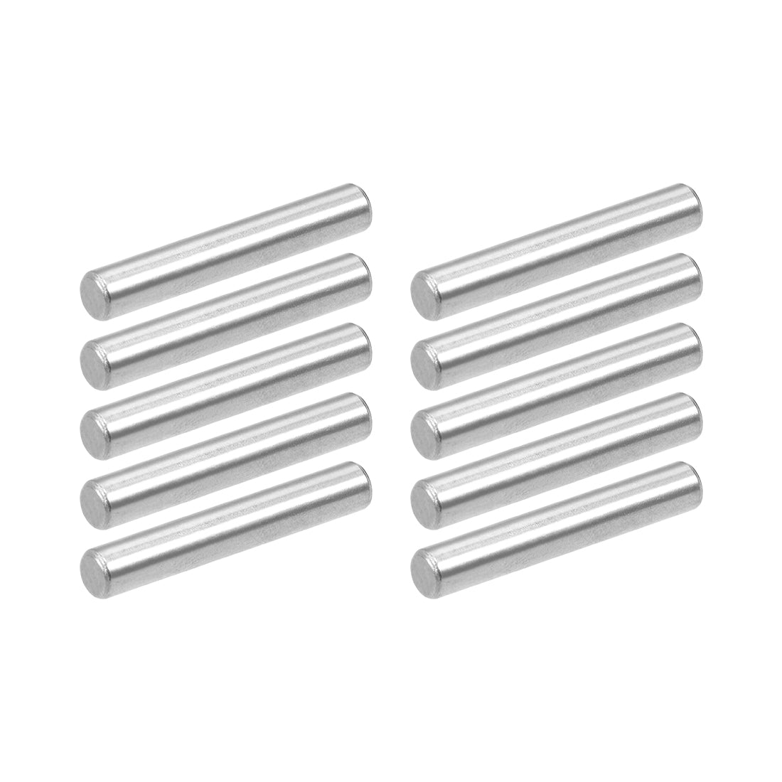 Harfington 10Pcs 4mm x 25mm Dowel Pin 304 Stainless Steel Shelf Support Pin Fasten Elements Silver Tone