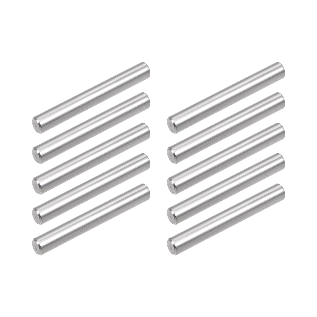 Harfington 10Pcs 5mm x 30mm Dowel Pin 304 Stainless Steel Shelf Support Pin Fasten Elements Silver Tone