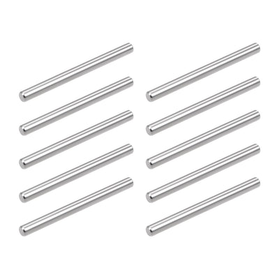 Harfington 10Pcs 5mm x 60mm Dowel Pin 304 Stainless Steel Shelf Support Pin Fasten Elements Silver Tone