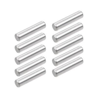 Harfington 10Pcs 6mm x 25mm Dowel Pin 304 Stainless Steel Shelf Support Pin Fasten Elements Silver Tone