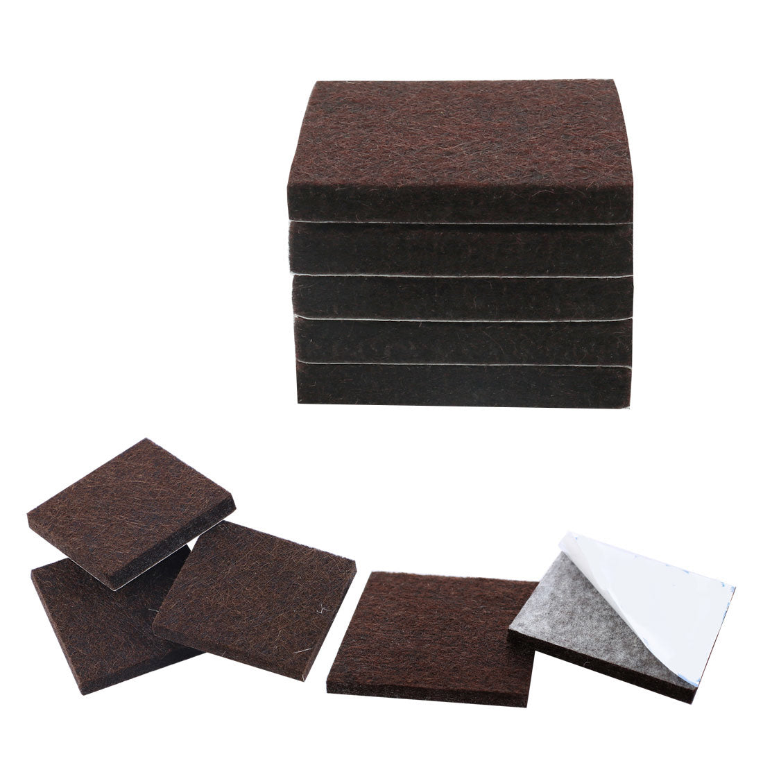 Harfington Felt Furniture Pads Square Self Adhesive Anti-slip Floor Protector 10pcs