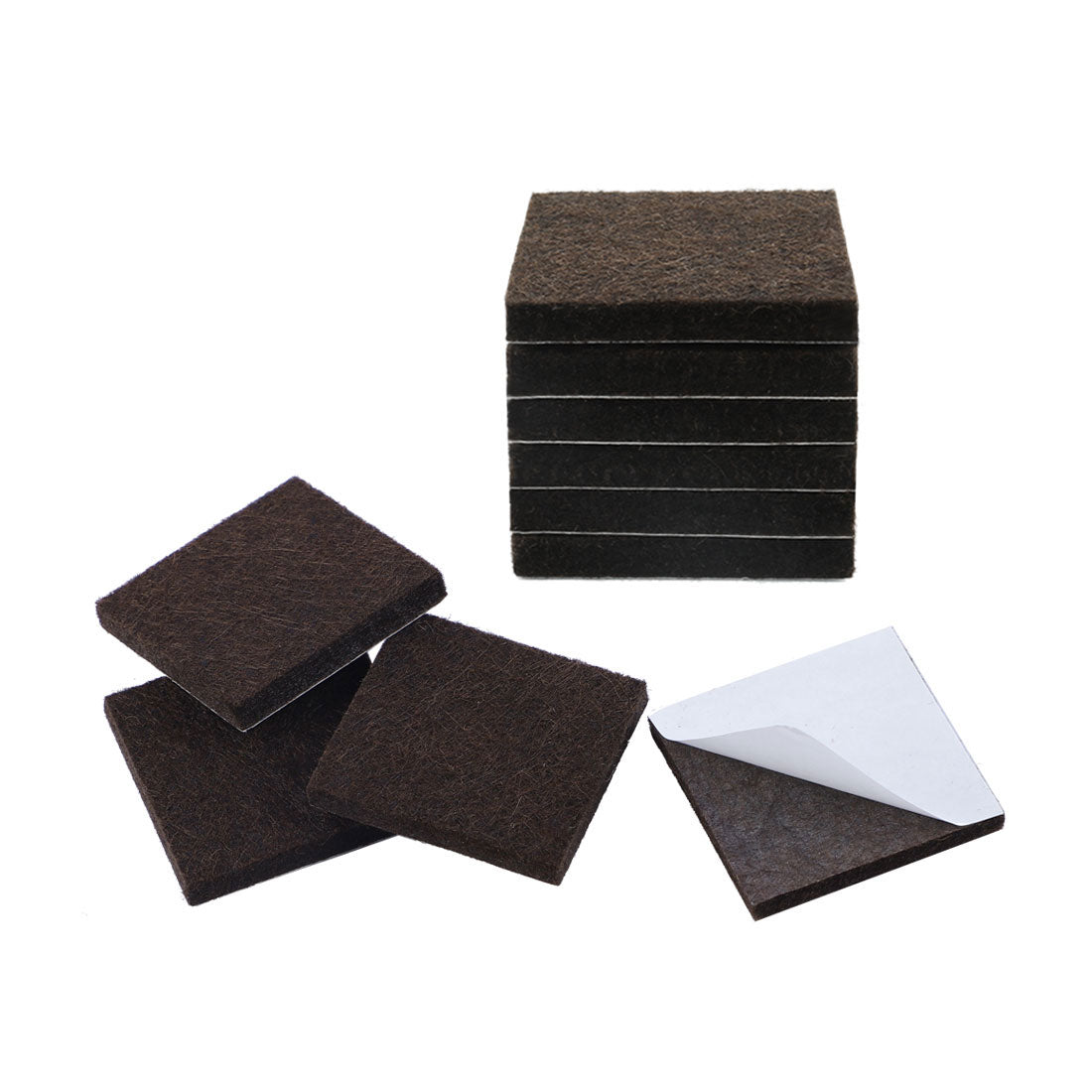 Harfington Felt Furniture Pads Square Self Adhesive Anti-slip Floor Protector 10pcs