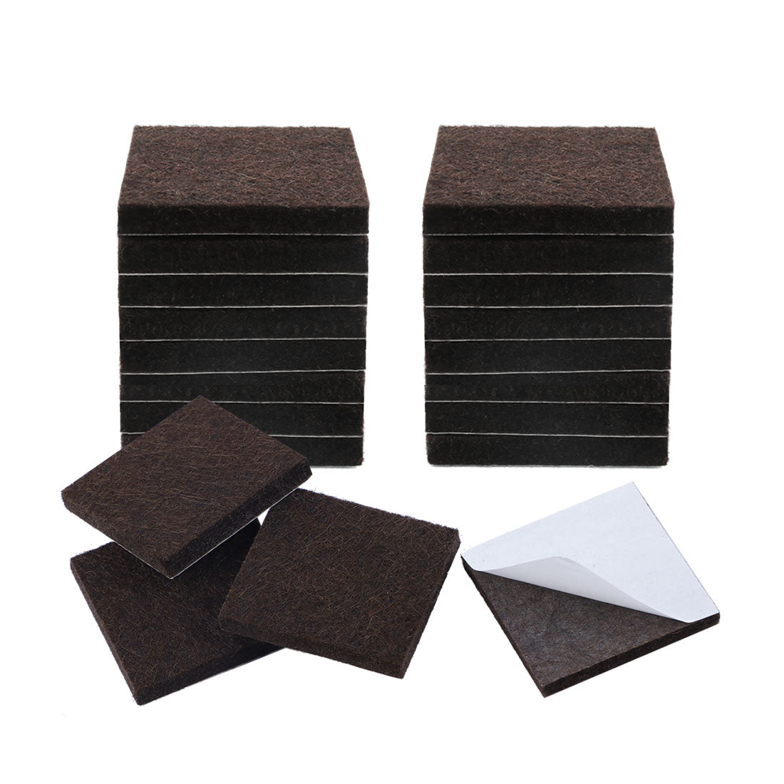 Harfington Felt Furniture Pads Square Self Adhesive Anti-slip Floor Protector 20pcs