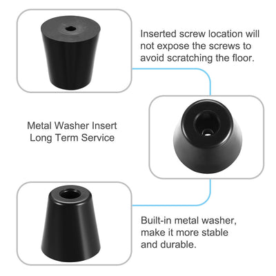 Harfington Rubber Feet Bumpers Pads Black 12pcs