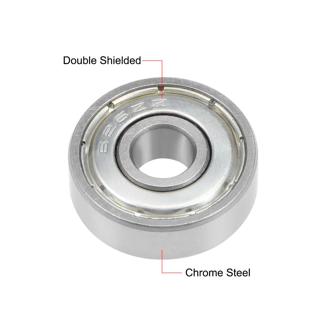 uxcell Uxcell Deep Groove Ball Bearings Metric Double Shielded Chrome Steel P0 Z1 Bearing