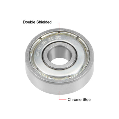 Harfington Uxcell Deep Groove Ball Bearings Metric Double Shielded Chrome Steel P0 Z1 Bearing