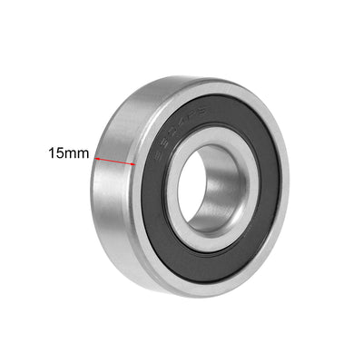 Harfington Uxcell Deep Groove Ball Bearings  Metric Double Sealed Chrome Steel ABEC1 Z1