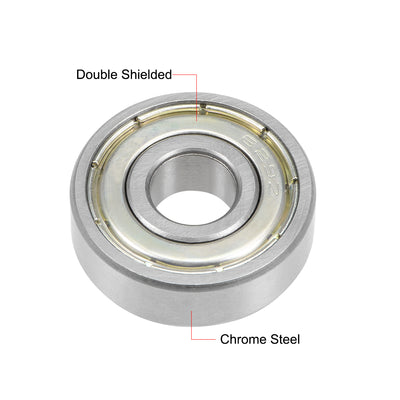 Harfington Deep Groove Ball Bearing Double Shielded Chrome Metric Bearings