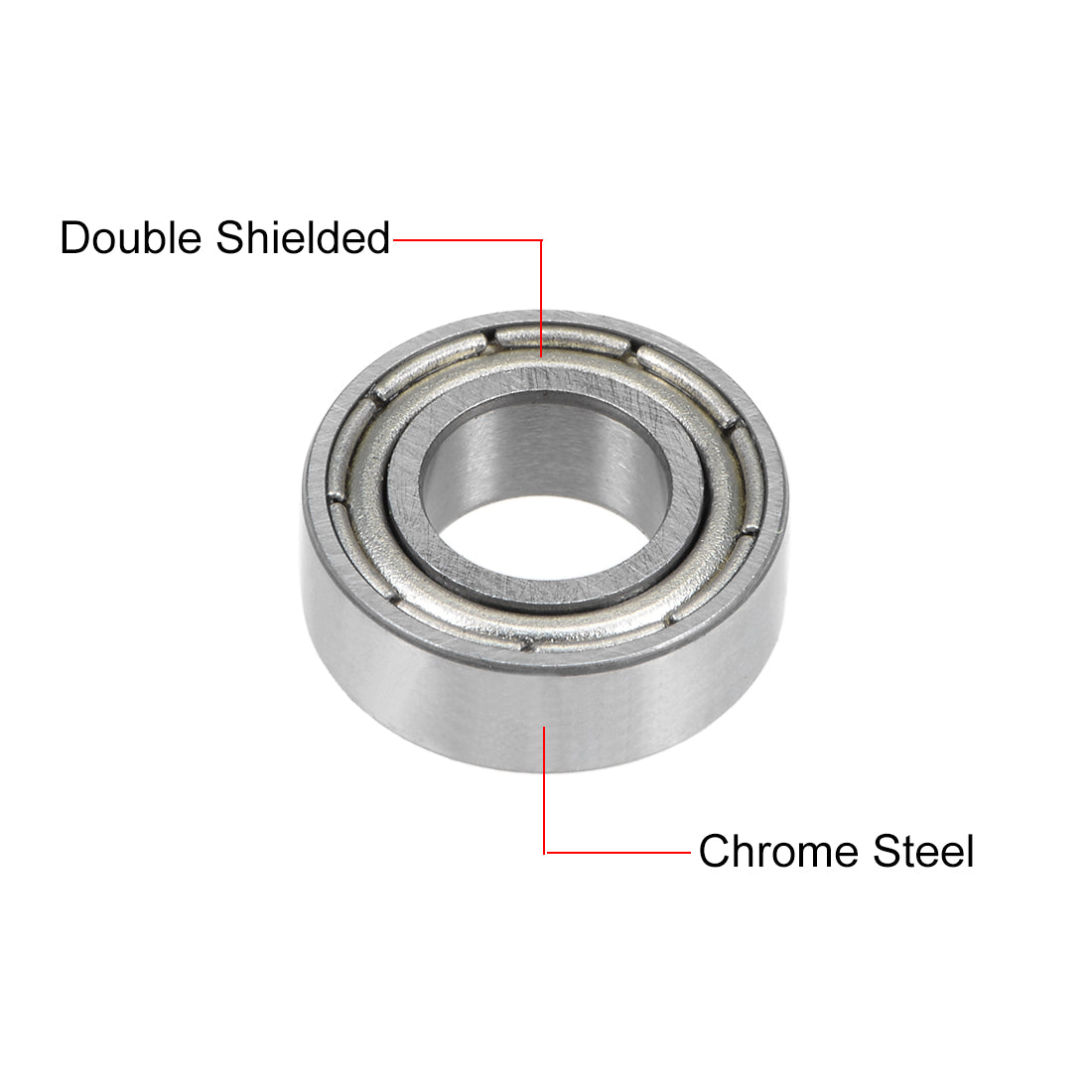 Harfington Deep Groove Ball Bearing Metric Double Sealed Chrome Steel ABEC1 Z1