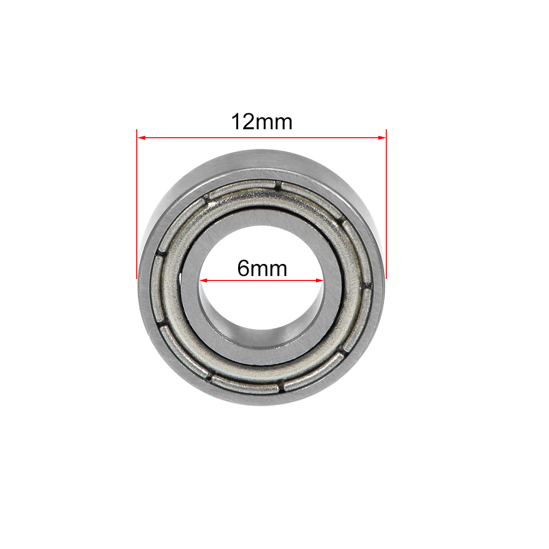 Harfington Deep Groove Ball Bearing Metric Double Sealed Chrome Steel ABEC1 Z1