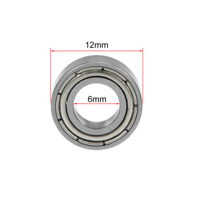 Harfington Deep Groove Ball Bearing Metric Double Sealed Chrome Steel ABEC1 Z1