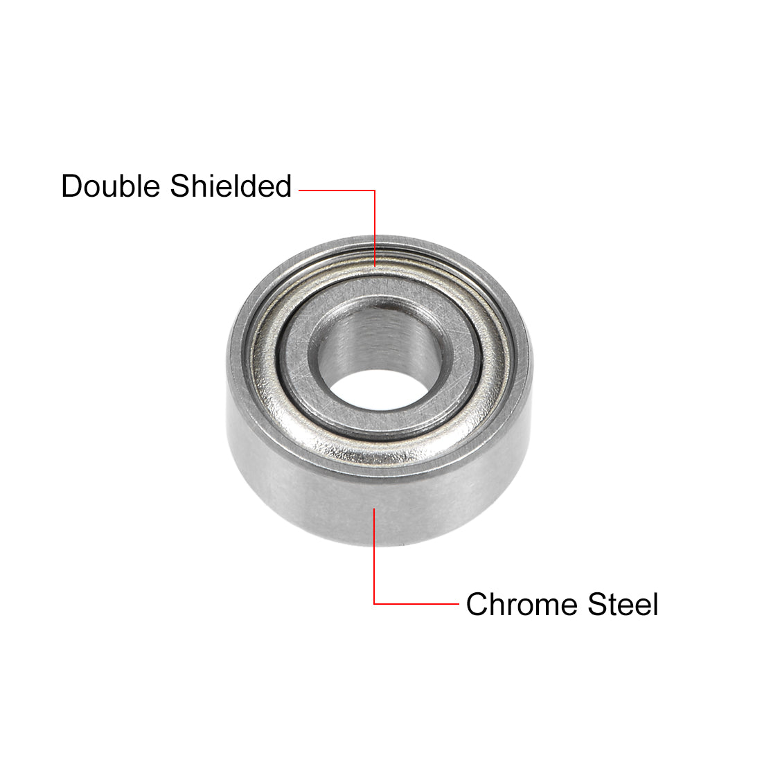 Harfington Deep Groove Ball Bearing Metric Double Sealed Chrome Steel ABEC1 Z1