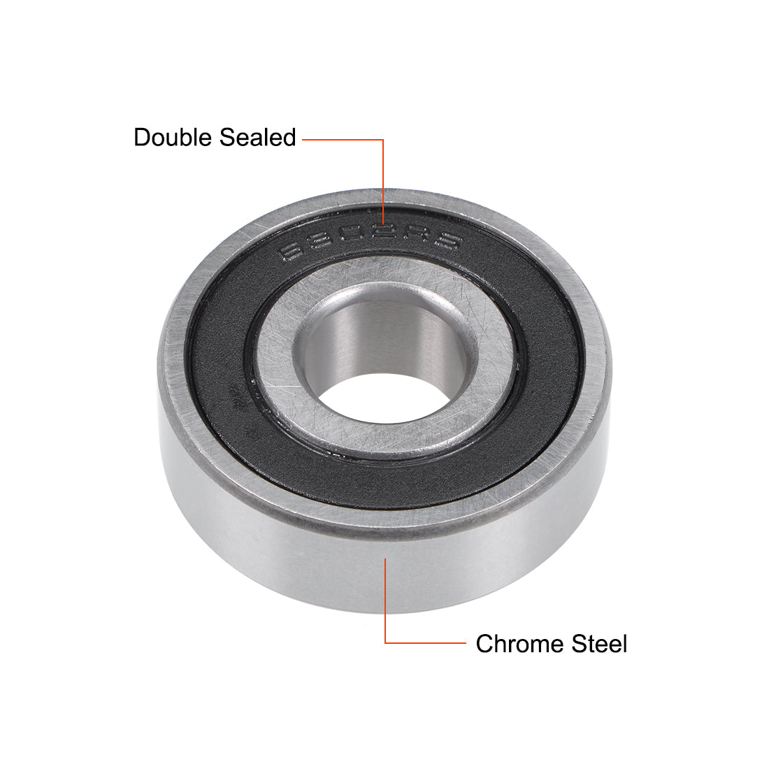 uxcell Uxcell Deep Groove Ball Bearings  Metric Double Sealed Chrome Steel ABEC1 Z1