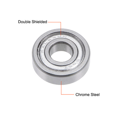 Harfington Uxcell Deep Groove Ball Bearings Metric Double Shielded Chrome Steel P0 Z1 Bearing