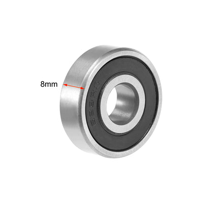 Harfington Deep Groove Ball Bearings Metric Double Sealed Chrome Steel Rollers