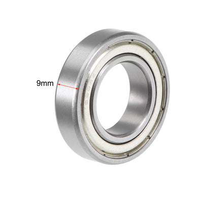 Harfington Uxcell Deep Groove Ball Bearings Thin Section Double Shielded Chrome Steel