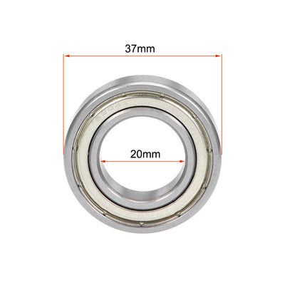 Harfington Uxcell Deep Groove Ball Bearings Thin Section Double Shielded Chrome Steel