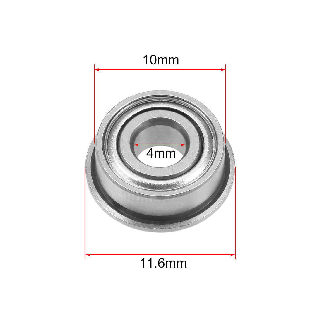 Harfington Miniature Flange Deep Groove Ball Bearings Double Shielded Chrome Steel