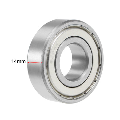 Harfington Deep Groove Ball Bearing Double Shielded Chrome Metric Bearings P0 Z1