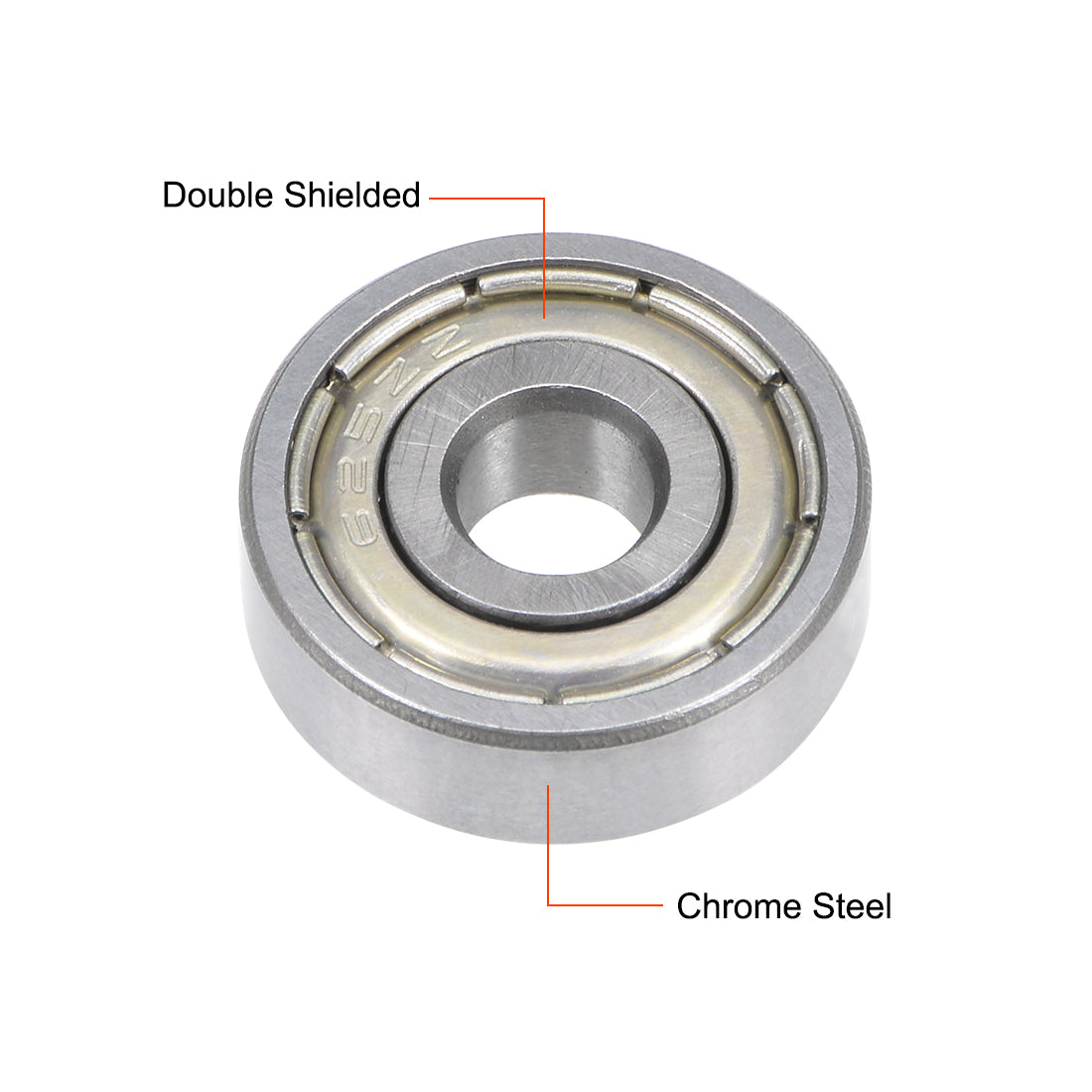 Harfington Deep Groove Ball Bearing Metric Double Shielded Chrome Steel ABEC1 Z1 Level