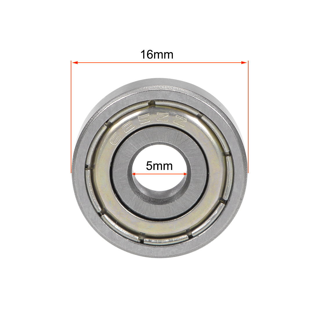 Harfington Deep Groove Ball Bearing Metric Double Shielded Chrome Steel ABEC1 Z1 Level