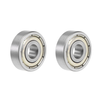 Harfington Deep Groove Ball Bearing Metric Double Shielded Chrome Steel ABEC1 Z1 Level