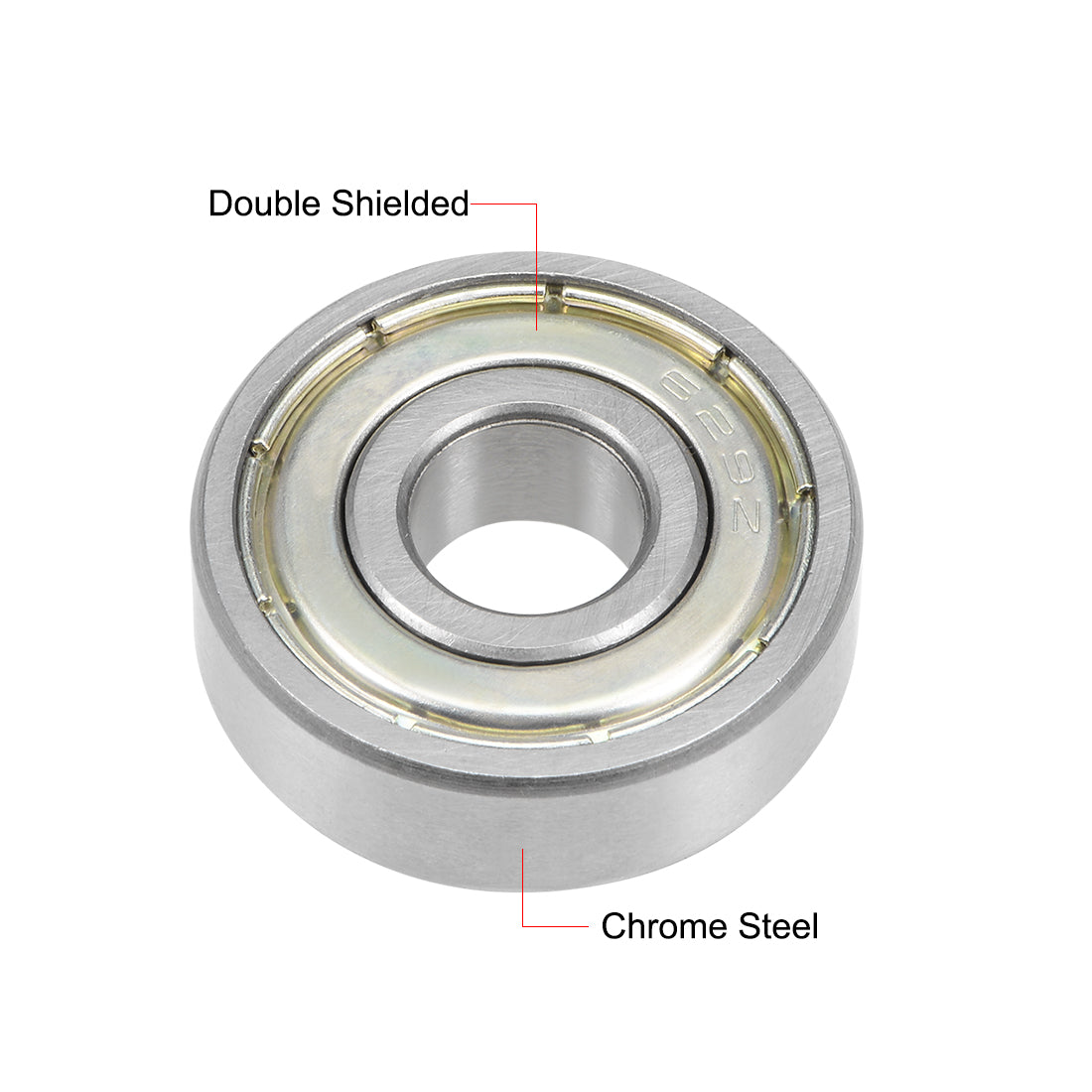 Harfington Deep Groove Ball Bearing Metric Double Shielded Chrome Steel ABEC1 Z1 Level