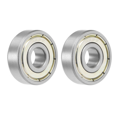 Harfington Deep Groove Ball Bearing Metric Double Shielded Chrome Steel ABEC1 Z1 Level