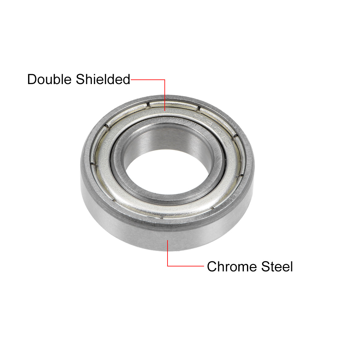 Harfington Deep Groove Ball Bearing Double Shielded Chrome Metric Bearings P0 Z1