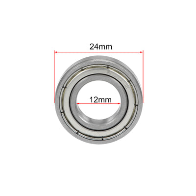 Harfington Deep Groove Ball Bearing Double Shielded Chrome Metric Bearings P0 Z1