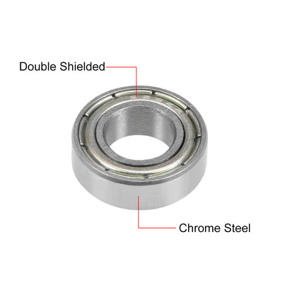 Harfington Deep Groove Ball Bearing Double Shielded Chrome Metric Bearings