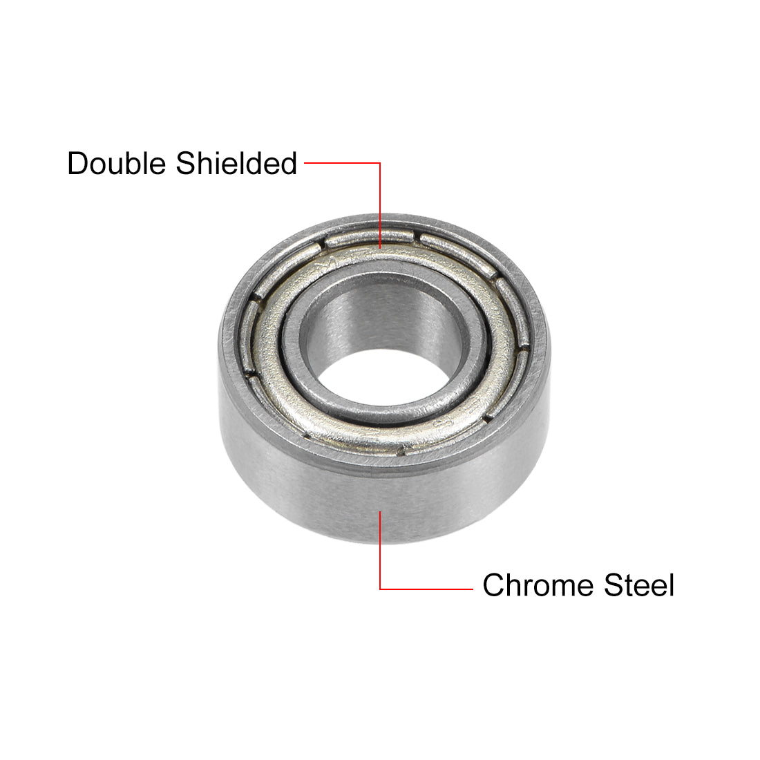 Harfington Deep Groove Ball Bearings Metric Double Shielded Chrome Steel ABEC1 Z1 Level