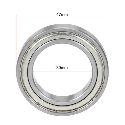 Harfington Uxcell Deep Groove Ball Bearings Metric Double Shielded Chrome Steel P0 Z1